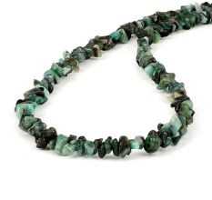Emerald Nuggets stone necklace, 925 Sterling silver necklace for women, handmade jewelry